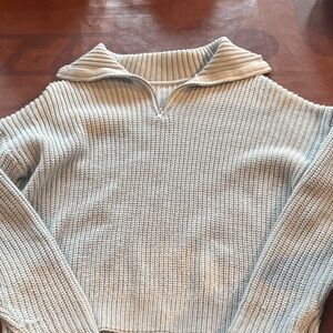 SHEIN Women's Gray Zip-Up Sweater